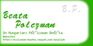 beata polczman business card